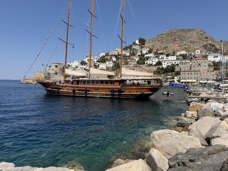 PlanetSKI in the summer, Hydra in Greece. Image © PlanetSKI